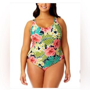 Elizabeth Hurley Tropical Floral One-Piece Swimsuit